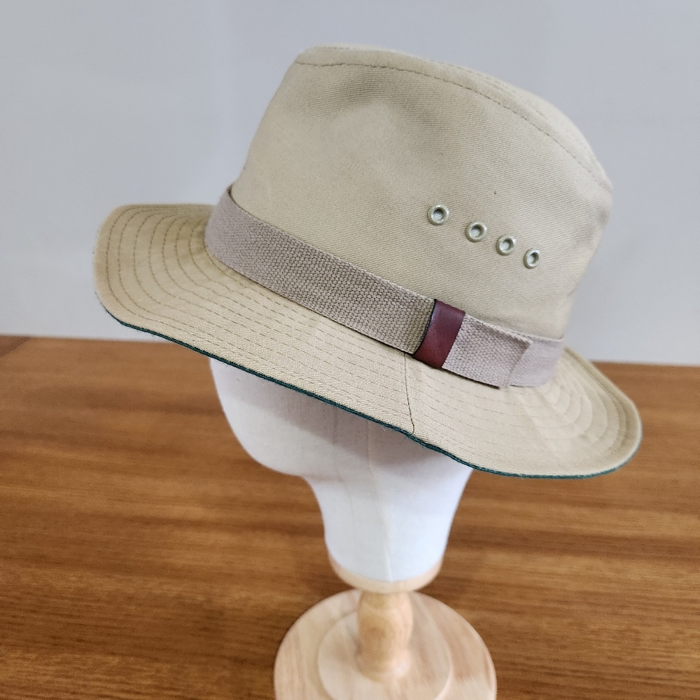 Travler by Country Gentleman Hat Tan Canvas Fedora for Men Size Small